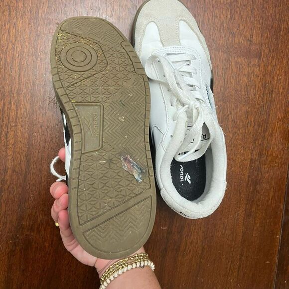 Reebok Womens Forte Lounger  White Black Athletic Sneakers 7.5 Lace Up Low Top - Picture 3 of 7